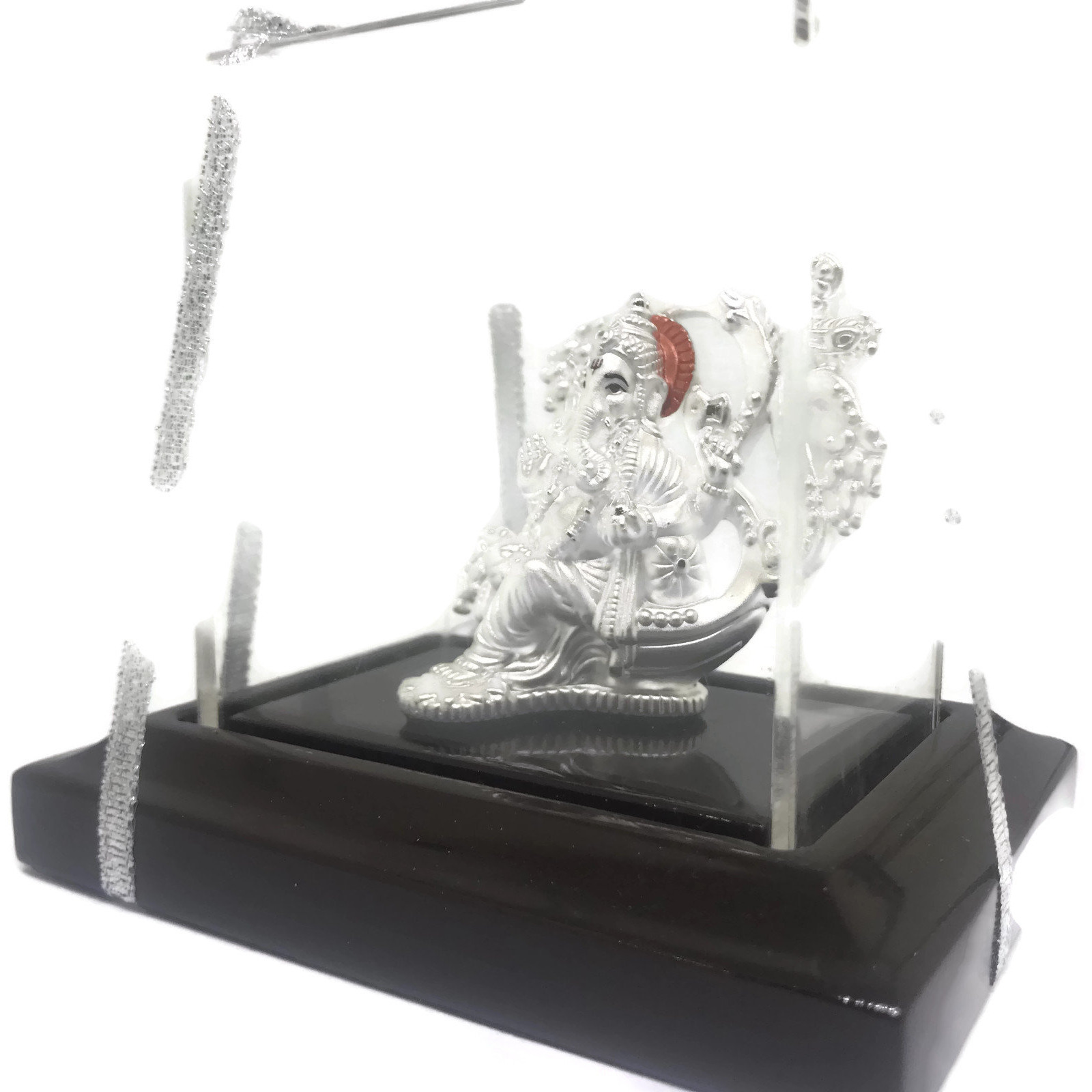 999 Pure Silver Ganesh Idol / Statue / Murti (Figurine# 19) (Shipping:  (5-6 DAYS) +$0	)