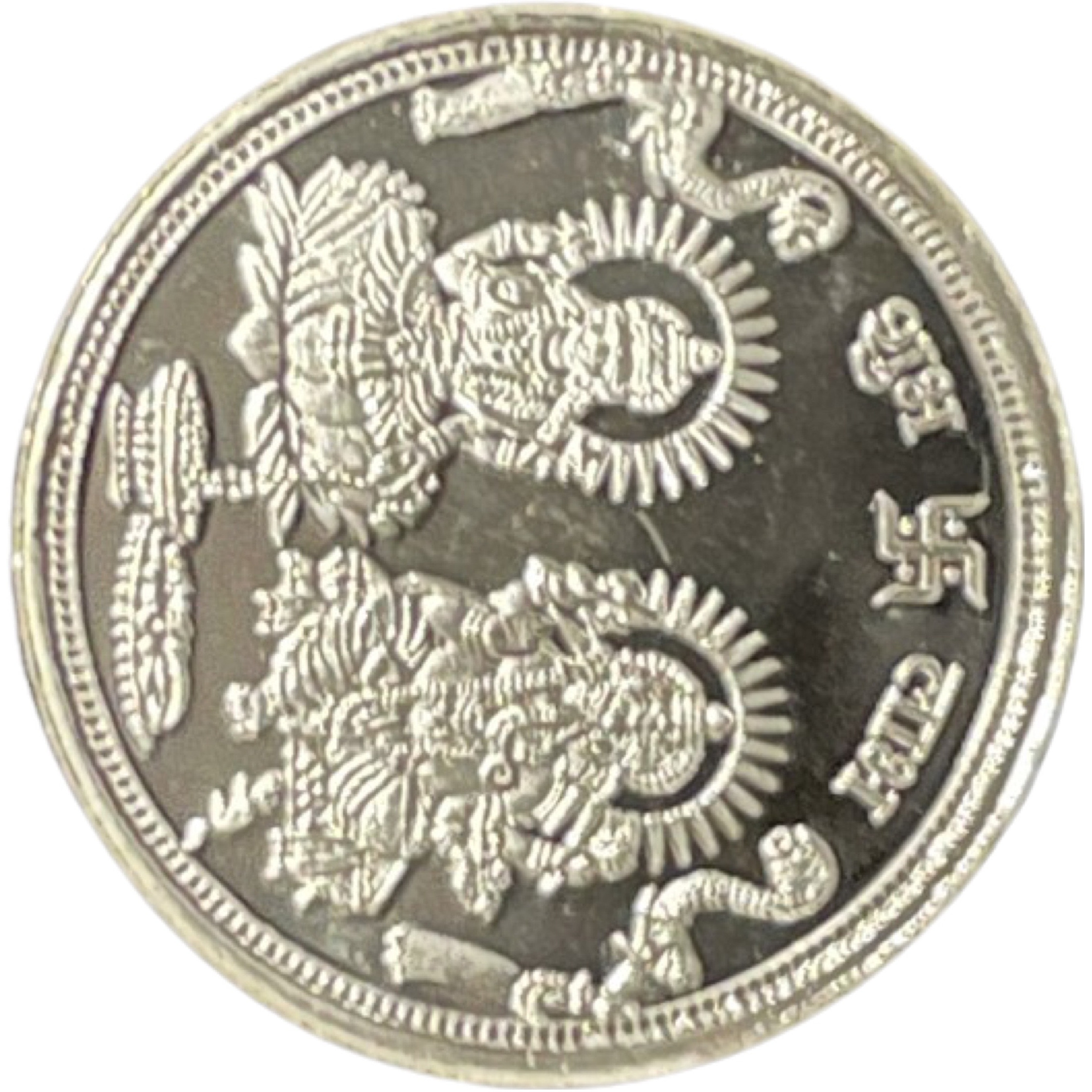 Ganesha Lakshmi / Laxmi Pure Silver (999) 10 Gram Coin (Shipping: 	STANDARD SHIPPING (4-5 DAYS) +$4.99)