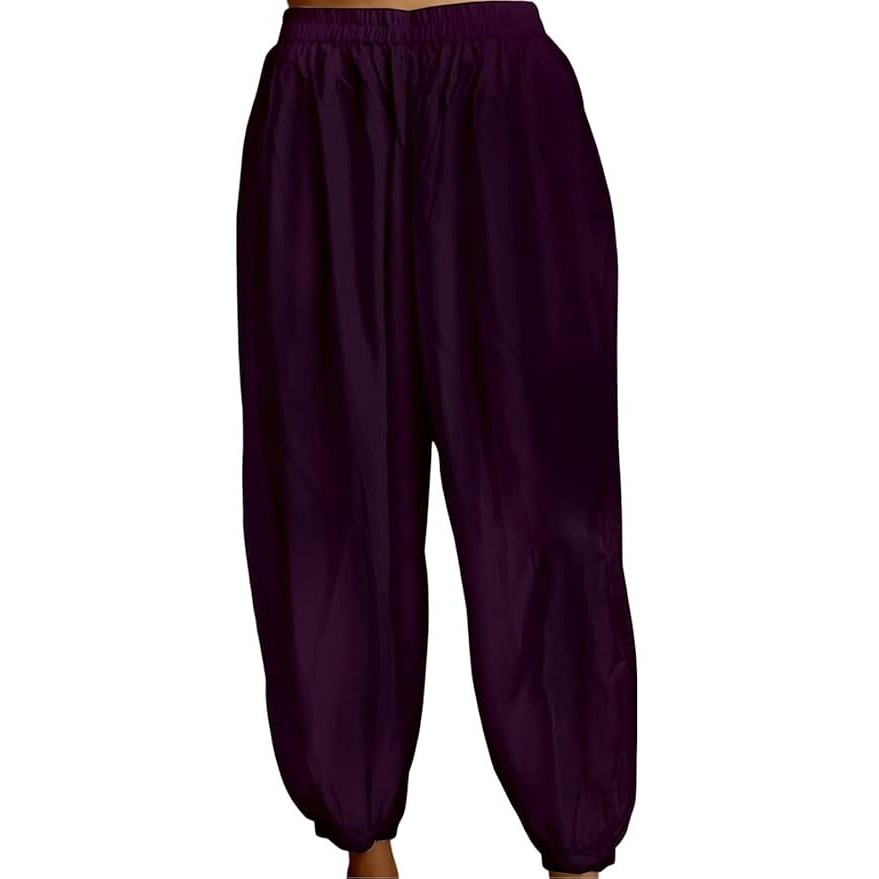 Women's Rayon Solid Casual Afghani Pants/Salwar (Size 2XL)