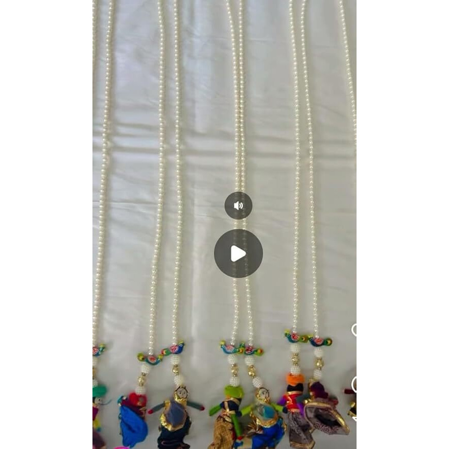 Traditional Baraati Welcome Mala  Elegant Pearl & Paapet Garland for Groom Entry and Festive Ceremonies