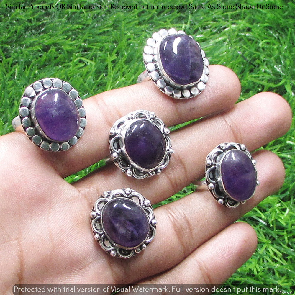 Amethyst 100 Piece Wholesale Ring Lot 925 Sterling Silver Ring NRL-4639