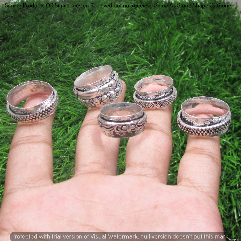 Spinner Meditation 50 Piece Wholesale Ring Lots 925 Sterling Silver Ring NRL-4096