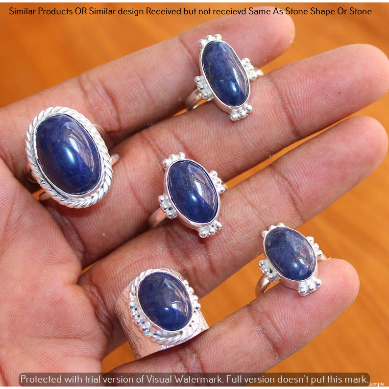 Lapis Lazuli 40 Piece Wholesale Ring Lots 925 Sterling Silver Ring NRL-3391