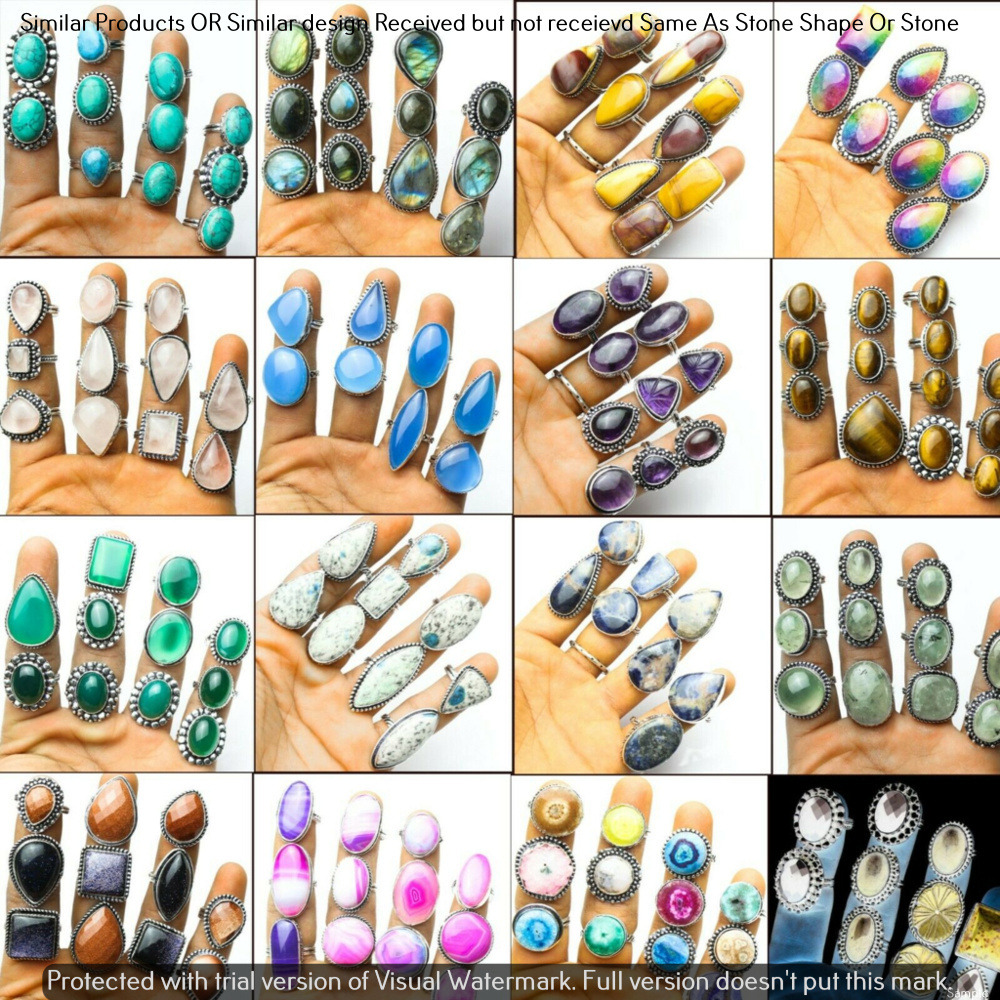 Multi & Mixed 20 Piece Wholesale Ring Lots 925 Sterling Silver Ring NRL-2193