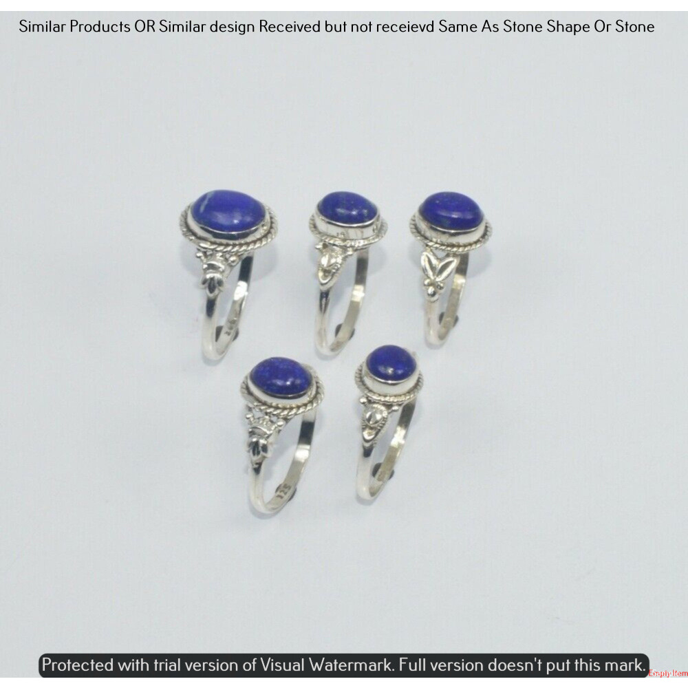 Lapis Lazuli 15 Piece Wholesale Ring Lots 925 Sterling Silver Ring NRL-1607