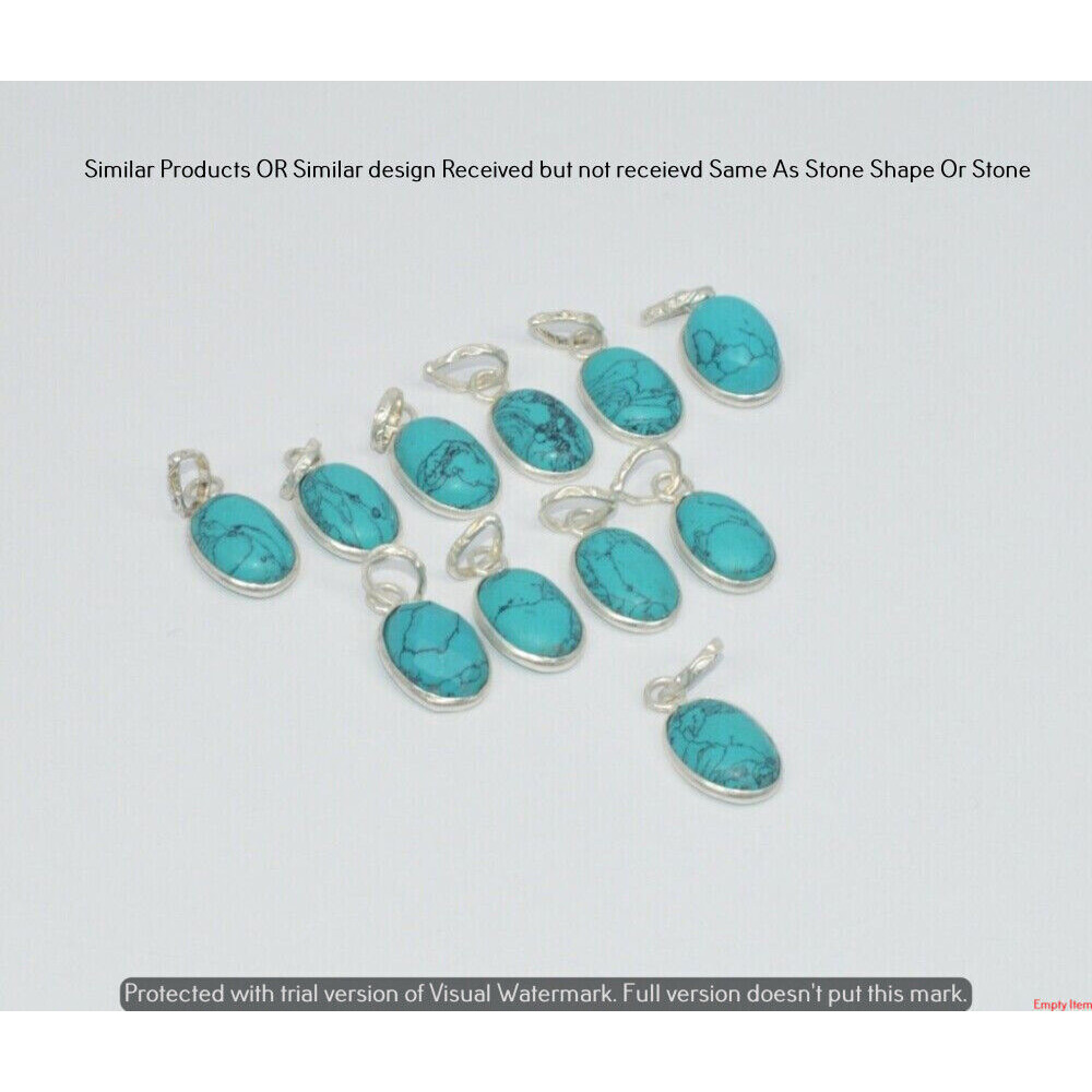 Turquoise 5 Pcs Wholesale Lot 925 Sterling Silver Plated Jewelry NP-17-460