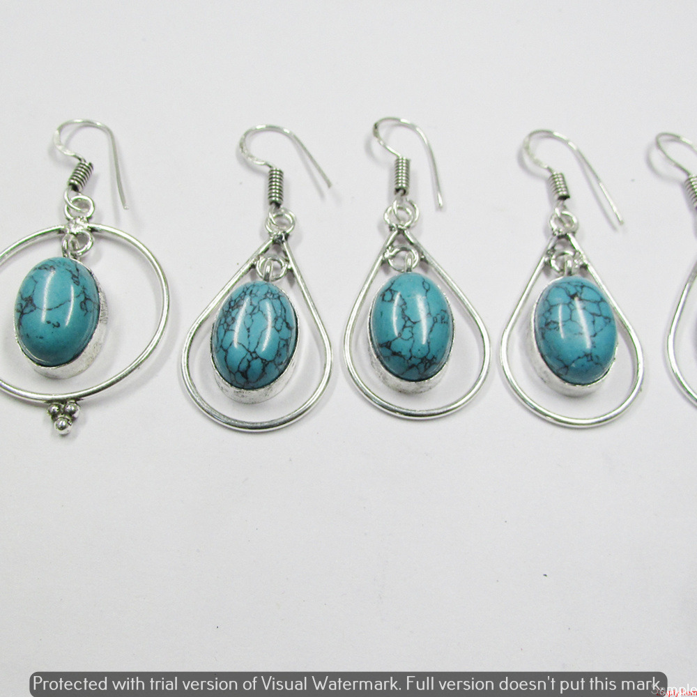 Turquoise 20 Pair Wholesale Lot 925 Sterling Silver Earring NLE-1163