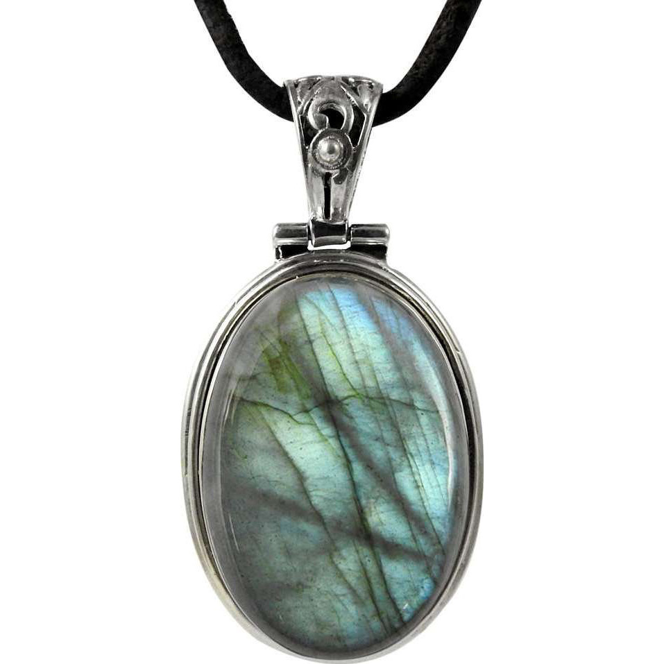 Fashion!! Labradorite 925 Sterling Silver Pendant