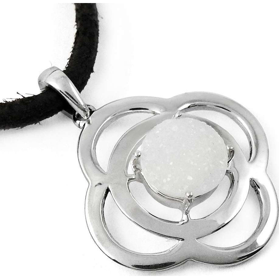 Big Fabulous  925 Sterling Silver Druzy Pendant