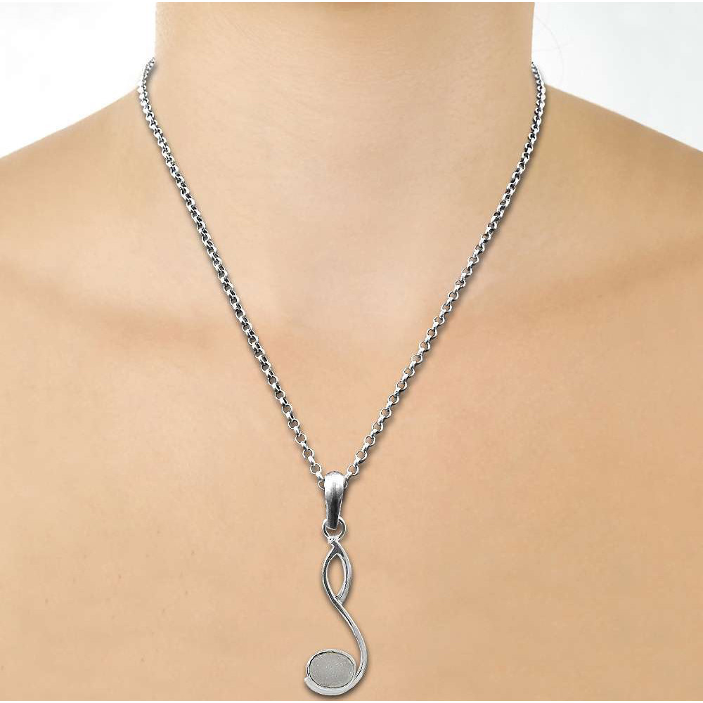 Briliance  925 Sterling Silver Druzy Pendant