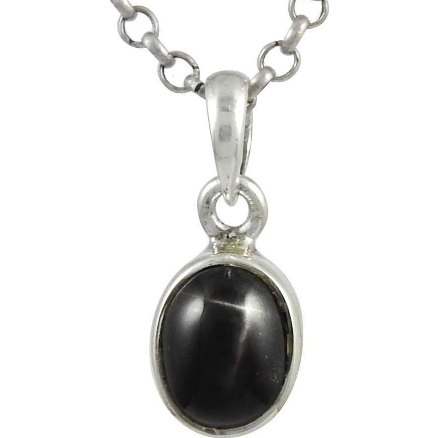 New Design Black Star Gemstone Silver Jewelry Pendant