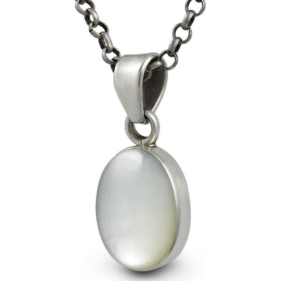Secret Design Mother of Pearl Gemstone Silver Jewelry Pendant