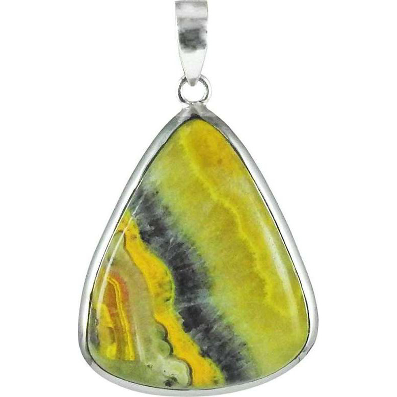 Big Secret Bumble Bee Gemstone Sterling Silver Pendant Jewelry