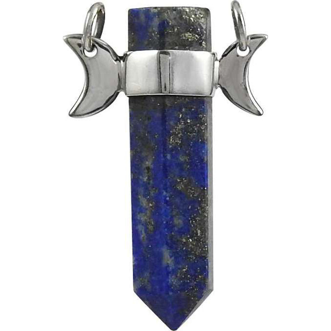 Fabulous  Lapis Gemstone Silver Jewelry Pencil Pendant