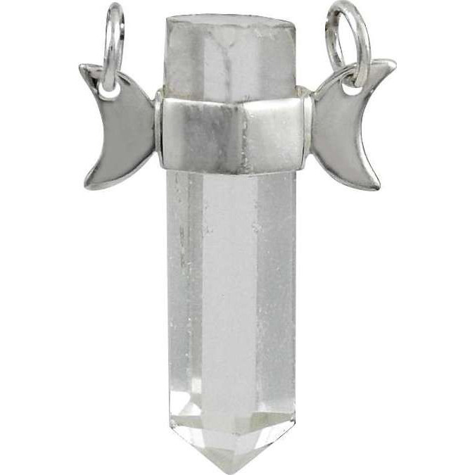 Pretty  Crystal Gemstone Silver Jewelry Pencil Pendant