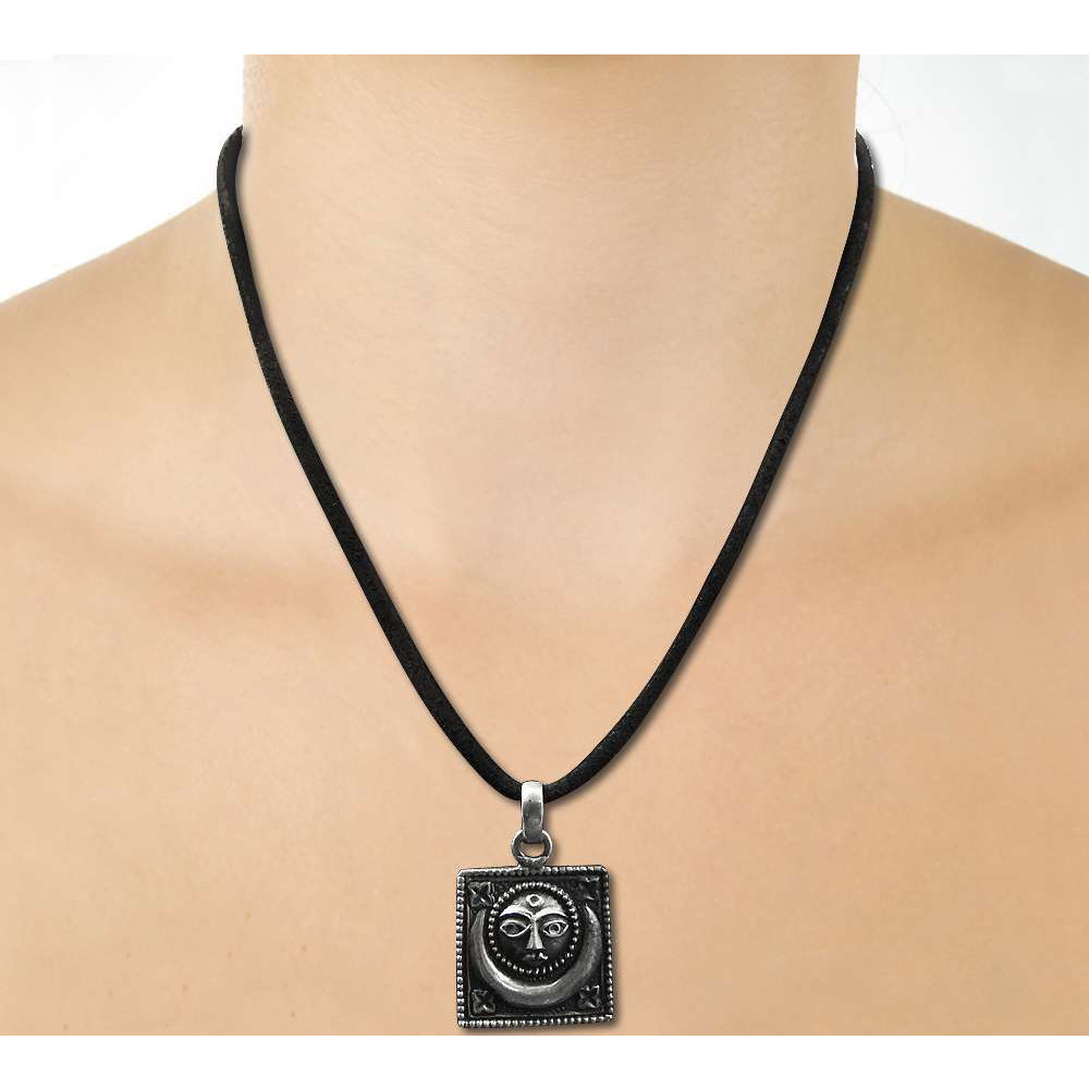 Sun and Moon  925 Sterling Silver Pendant