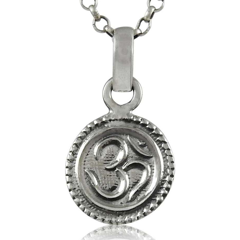 Created 925 Sterling Silver OM Pendant