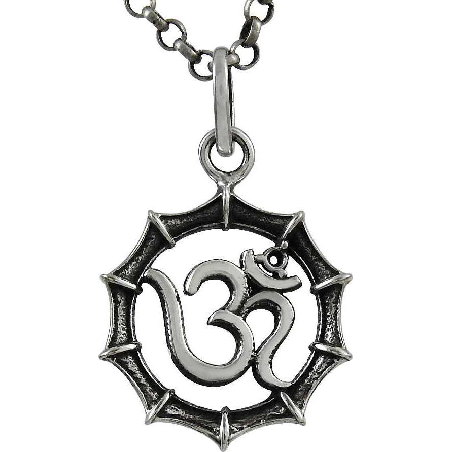 Favorite !  Sterling Silver Jewelry OM Pendant