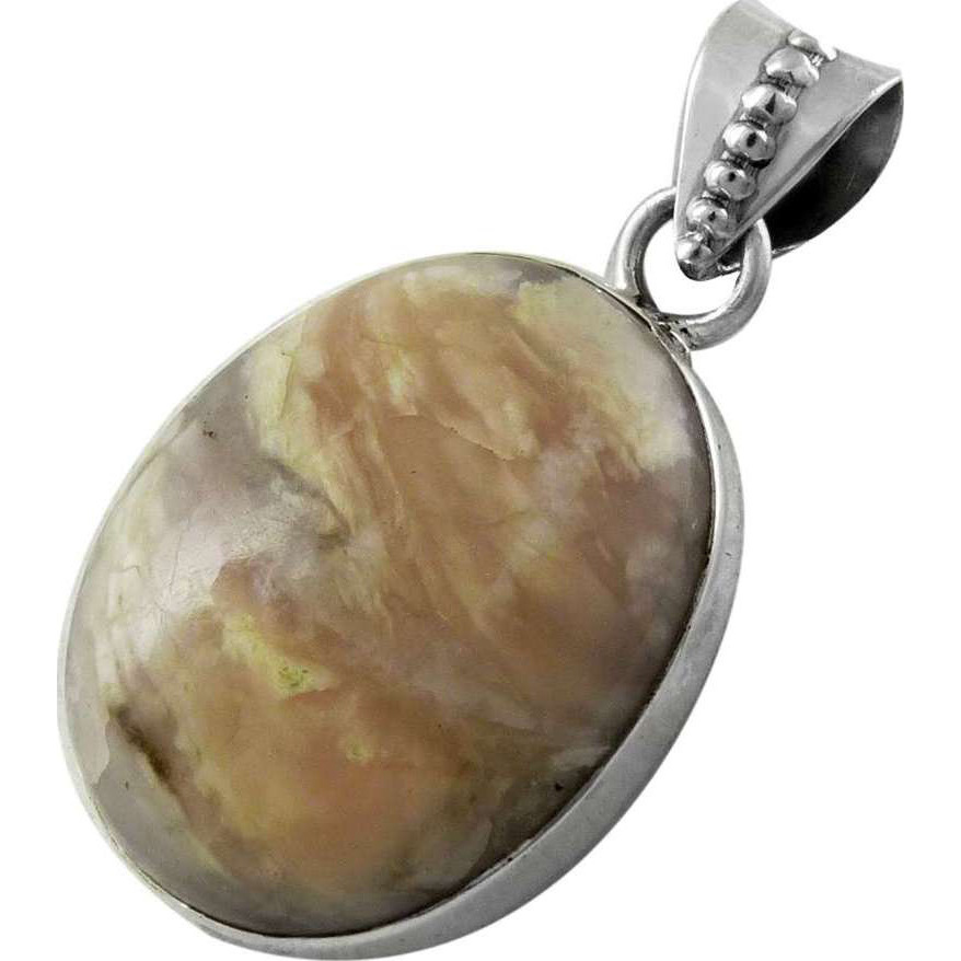 Big Royal Style 925 Sterling Silver Jasper Pendant