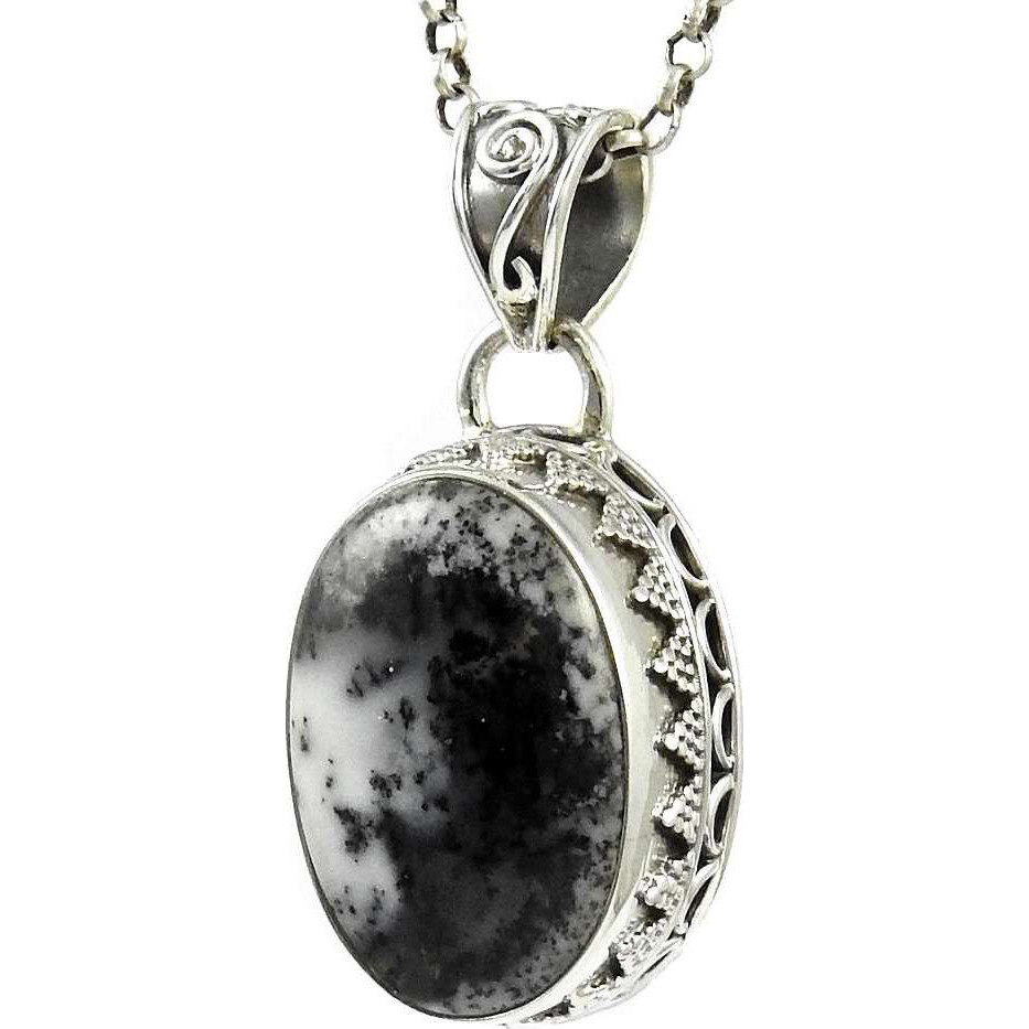 Awesome Style Of 925 Silver Dendrite Opal Pendant