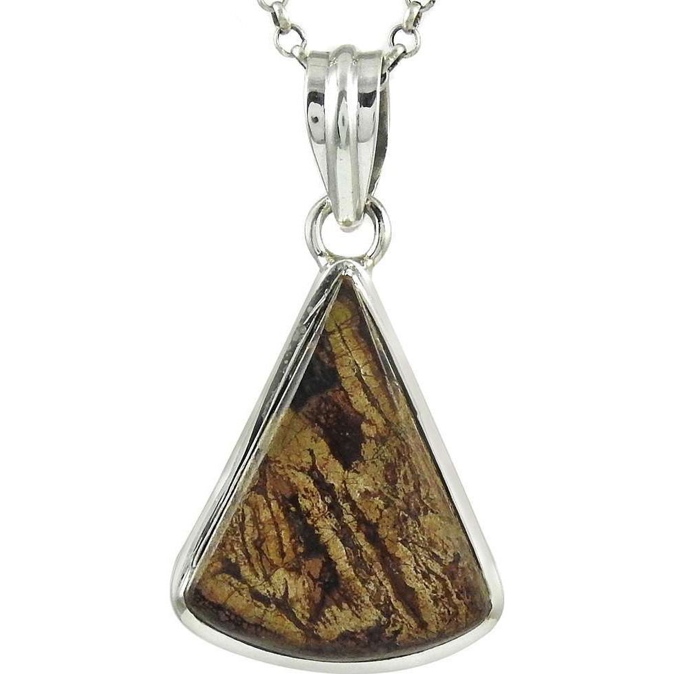 Lady Elegance!! 925 Silver Picture Jasper Pendant