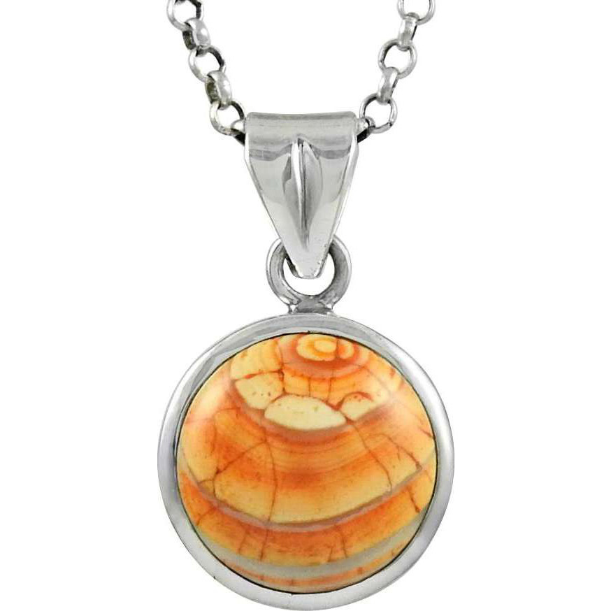 Stunning!! 925 Silver Jasper Pendant