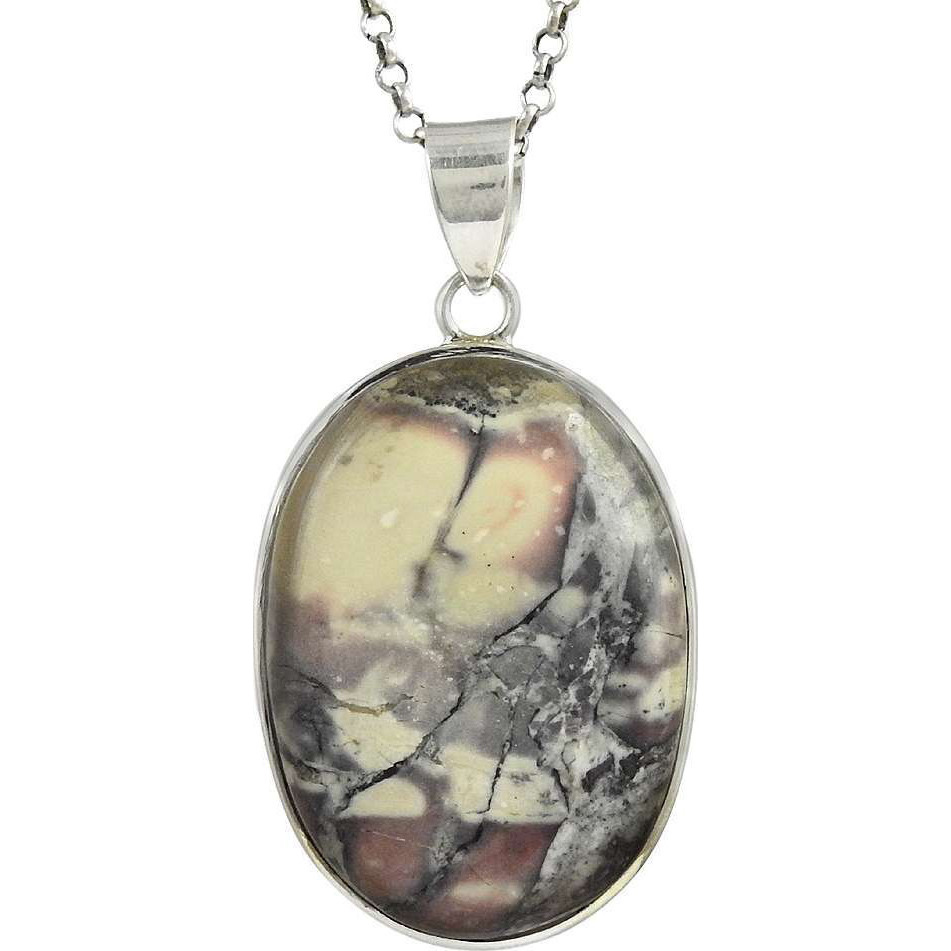 Big Secret Design 925 Silver Procelian Jasper Pendant