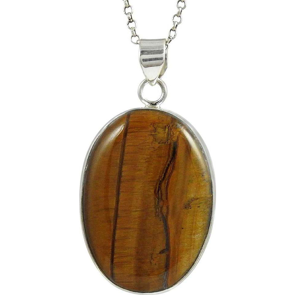 Shine 925 Silver Tiger Eye Pendant