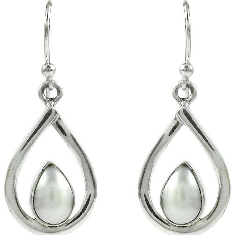 Great!! Pearl 925 Sterling Silver Earrings