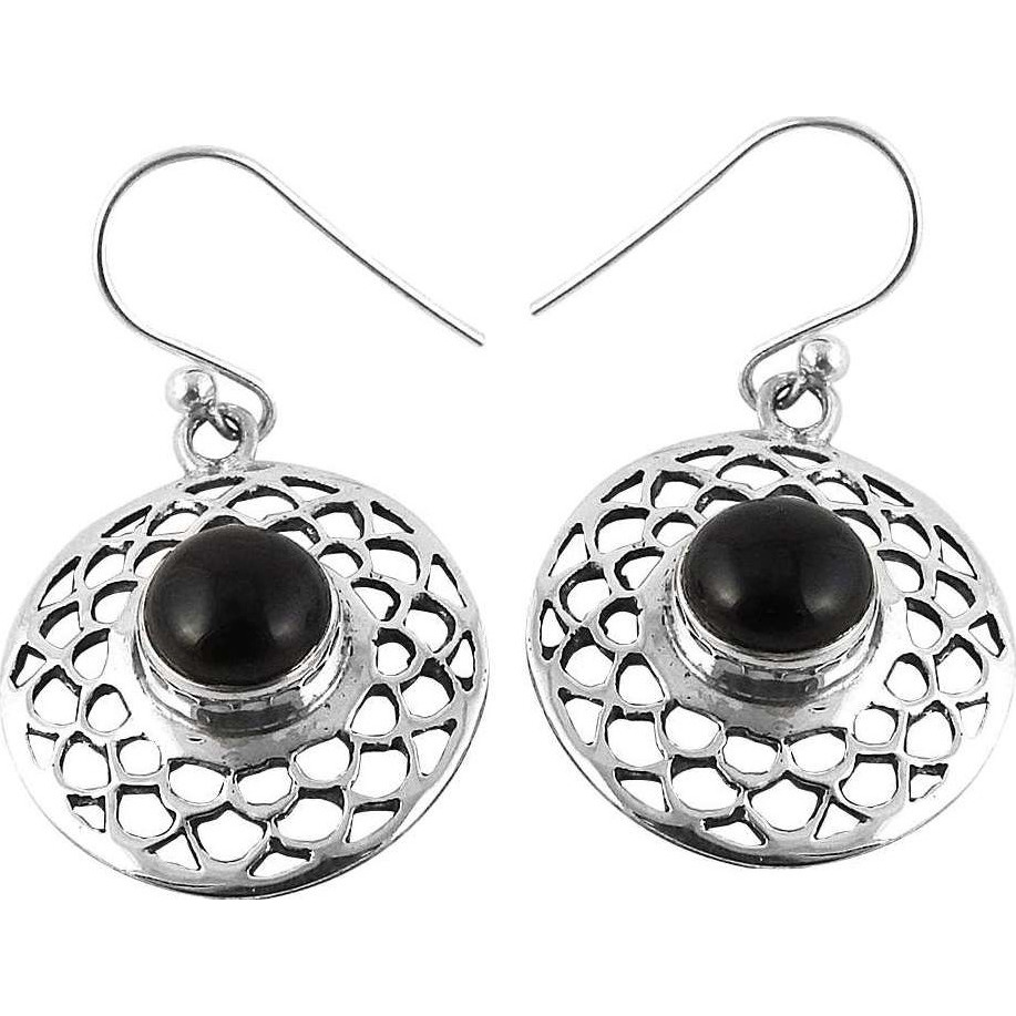 Fashion  Black Onyx 925 Sterling Silver Earrings