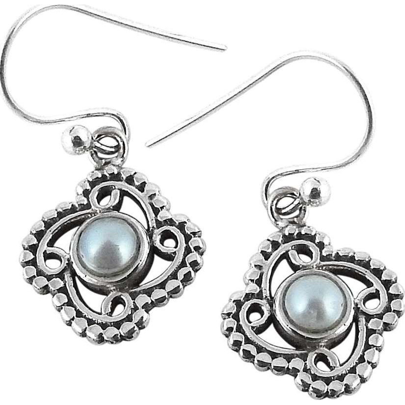 Fabulous 925 Silver Pearl Earrings