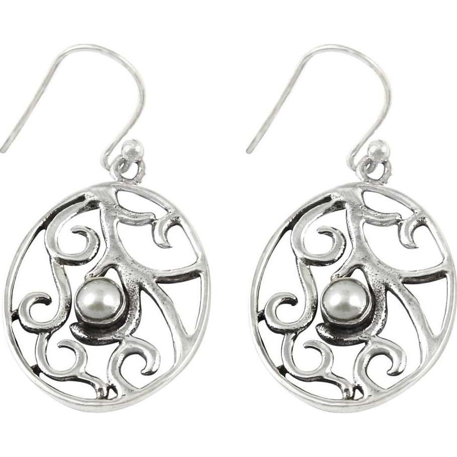 Big Excellent  925 Sterling Silver Pearl Earrings
