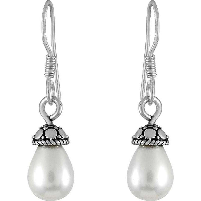 Big Inspire 925 Sterling Silver Pearl Dangle Earrings