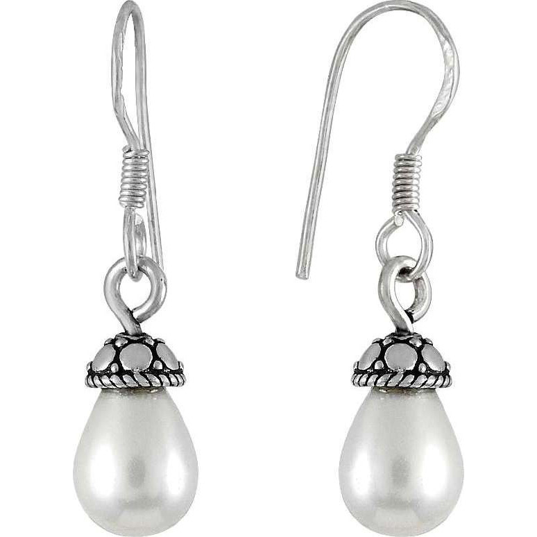 Big Inspire! 925 Sterling Silver Pearl Dangle Earrings