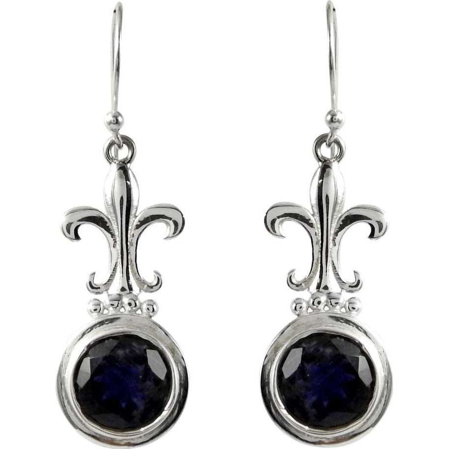 Beauty in Queen ! Iolite 925 Sterling Silver Earrings