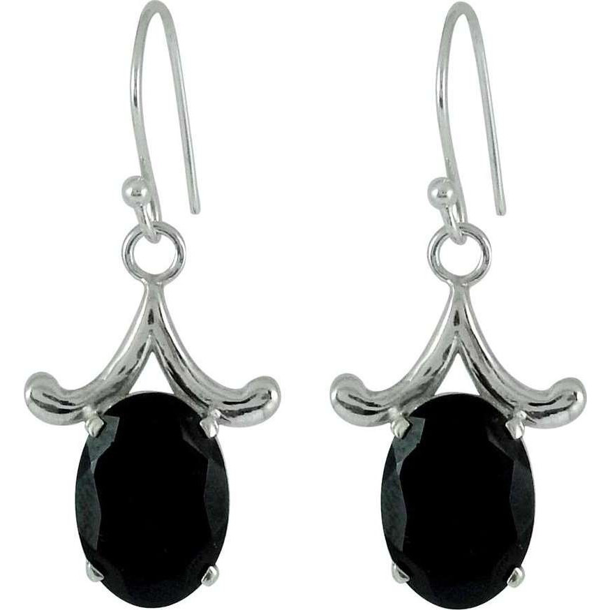 Big Grand Love  Garnet 925 Sterling Silver Earrings