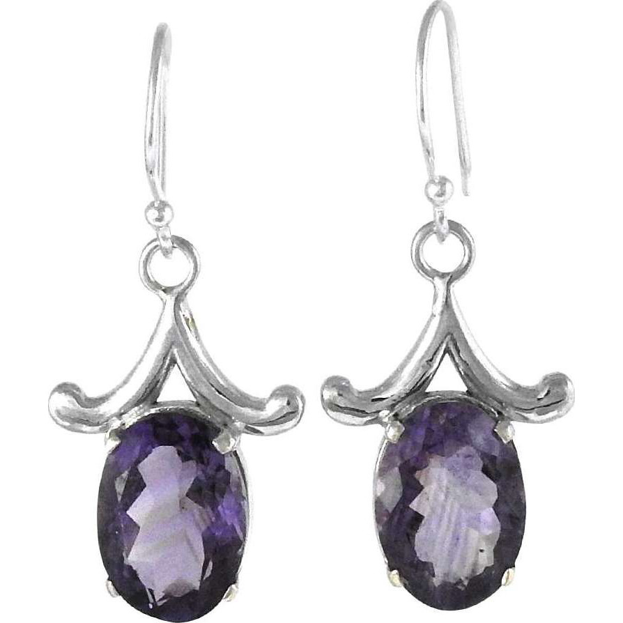 Jumbo Fantastic!! 925 Silver Amethyst Earrings Wholesale