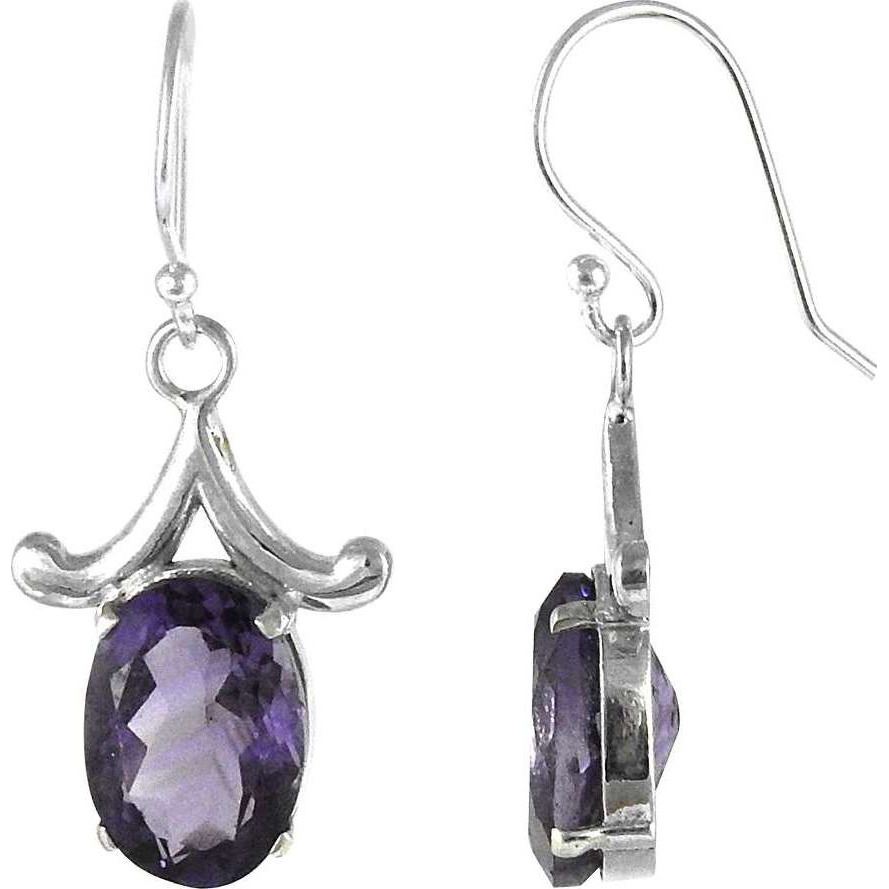 Jumbo Fantastic 925 Silver Amethyst Earrings Wholesale