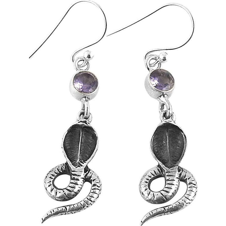 Delicate 925 Silver Amethyst Gemstone Earrings