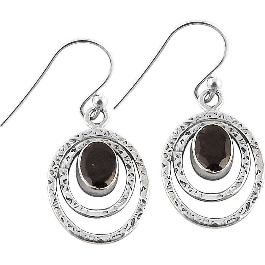 Hot  925 Silver Garnet Gemstone Earrings