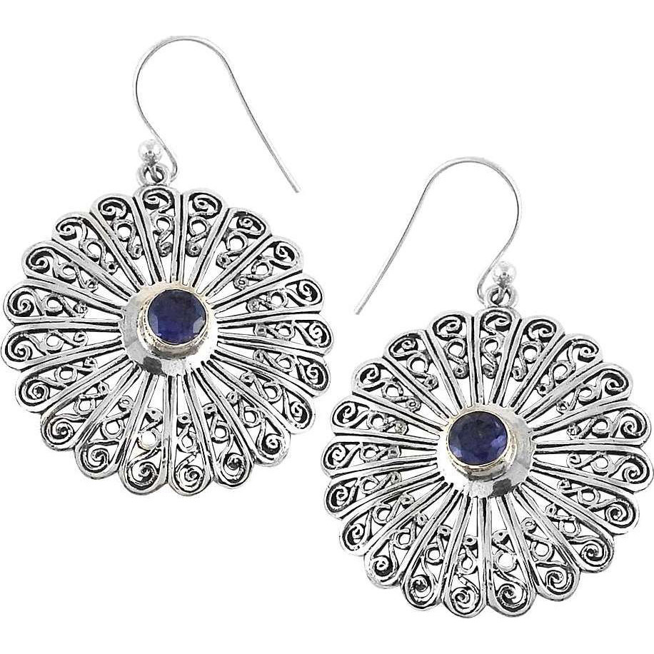 Jumbo Fantastic 925 Silver Iolite Gemstone Earrings