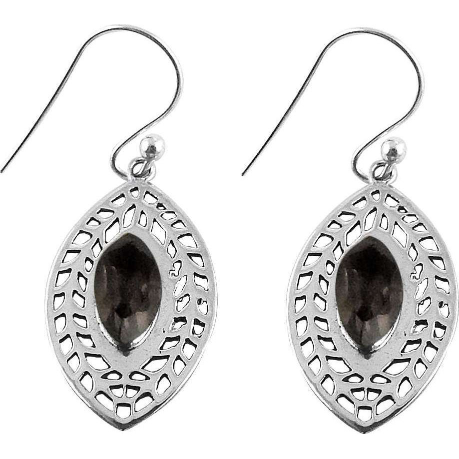 So In Love  Smoky Quartz 925 Sterling Silver Earrings