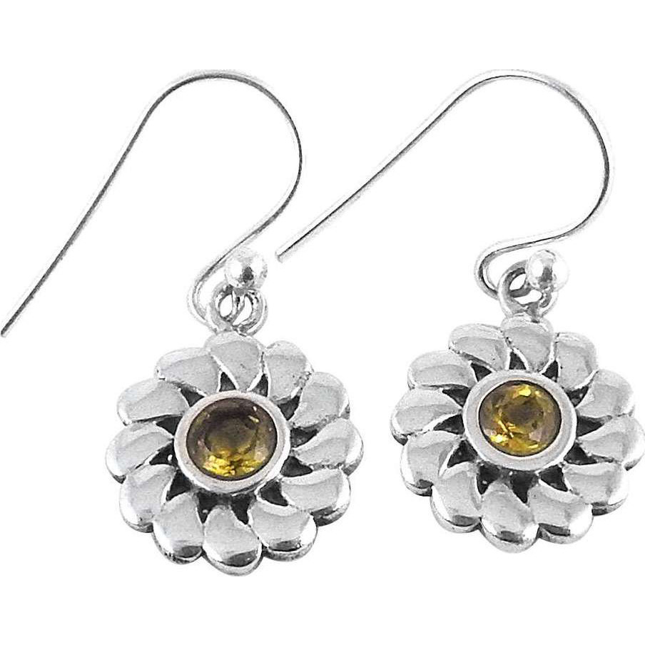 Spell 925 Silver Citrine Gemstone Earrings