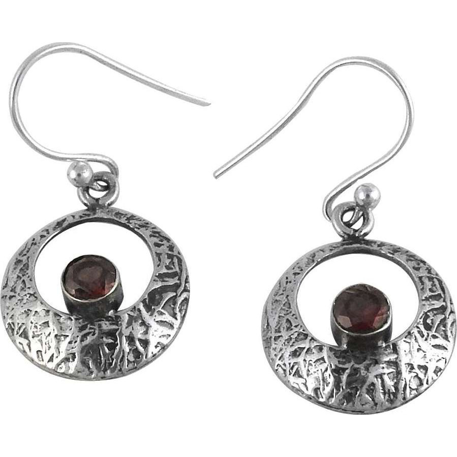 Captivating  Garnet 925 Sterling Silver Earrings