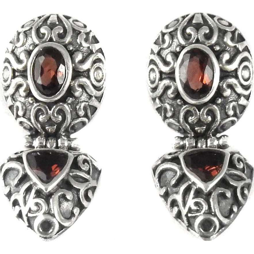 Best Quality  Garnet 925 Sterling Silver Earrings