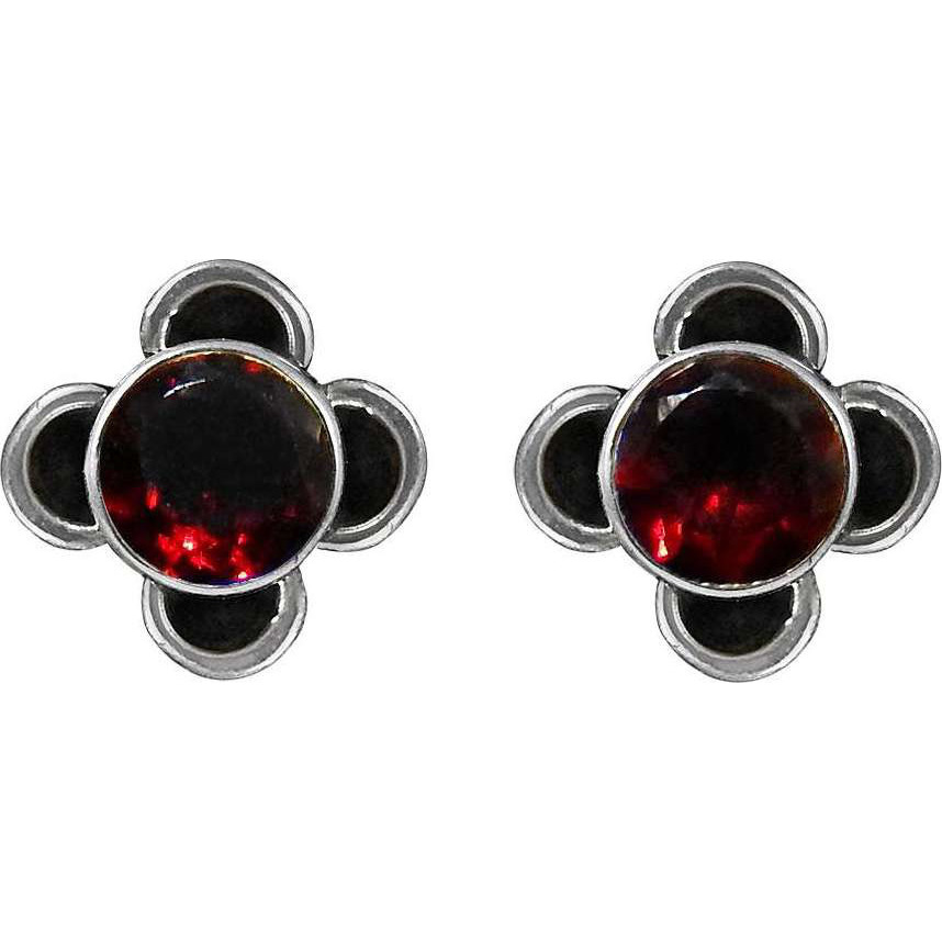 Scallywag 925 Sterling Silver Garnet Studs