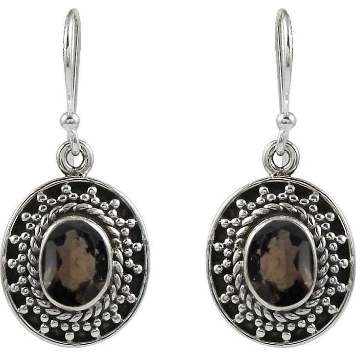 Big Love's Victory 925 Sterling Silver Smoky Quartz Earrings