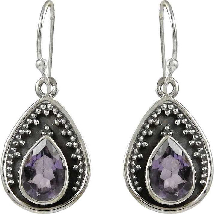 Big Secret Created!! 925 Sterling Silver Amethyst Earrings