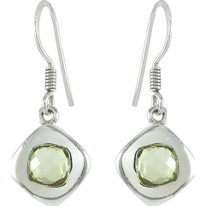 Citrine Gemstone Sterling Silver Dangle Earrings Jewelry