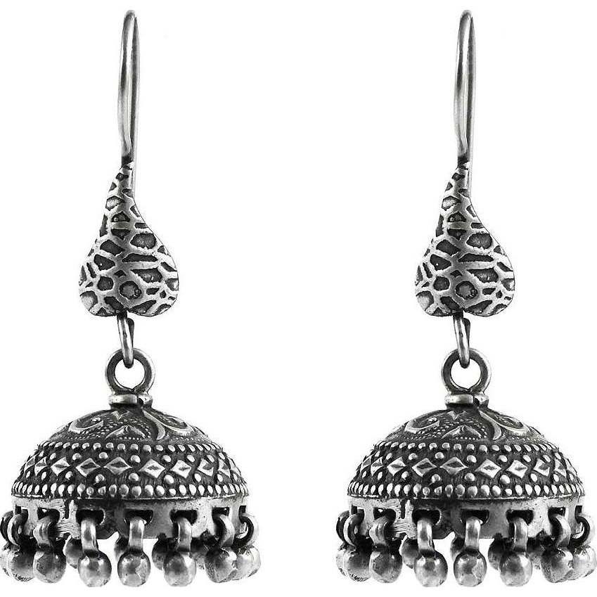 Fashion Design! 925 Sterling Silver Jhumka Earrings